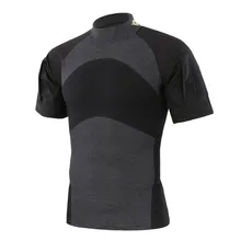 Летняя Военная тренировочная камуфляжная Униформа с короткими рукавами Топы для мужчин Открытый Кемпинг альпинистская стрельба, битва тактическая дышащая рубашка