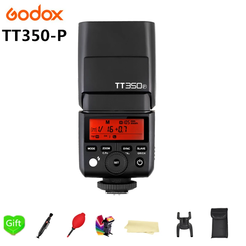 Вспышка для камеры Godox Mini Speedlite TT350 TT350P вспышка TTL HSS GN36 Pentax 645Z фотовспышка