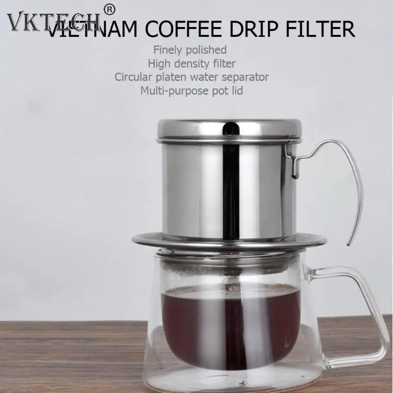Stainless Steel Coffee Pots Vietnam Coffee Drip Filter Coffee Maker Dripper Pot Coffee Machine Espresso Cups