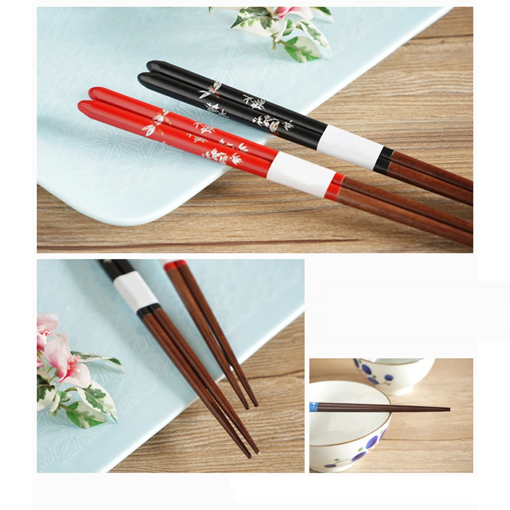 2 Pair Non Slip Couple Japanese Nature Utensil Gift Box Kitchen Home Chopsticks Set Ironwood Heat-Resistant Travel Eco Friendly | Дом и сад