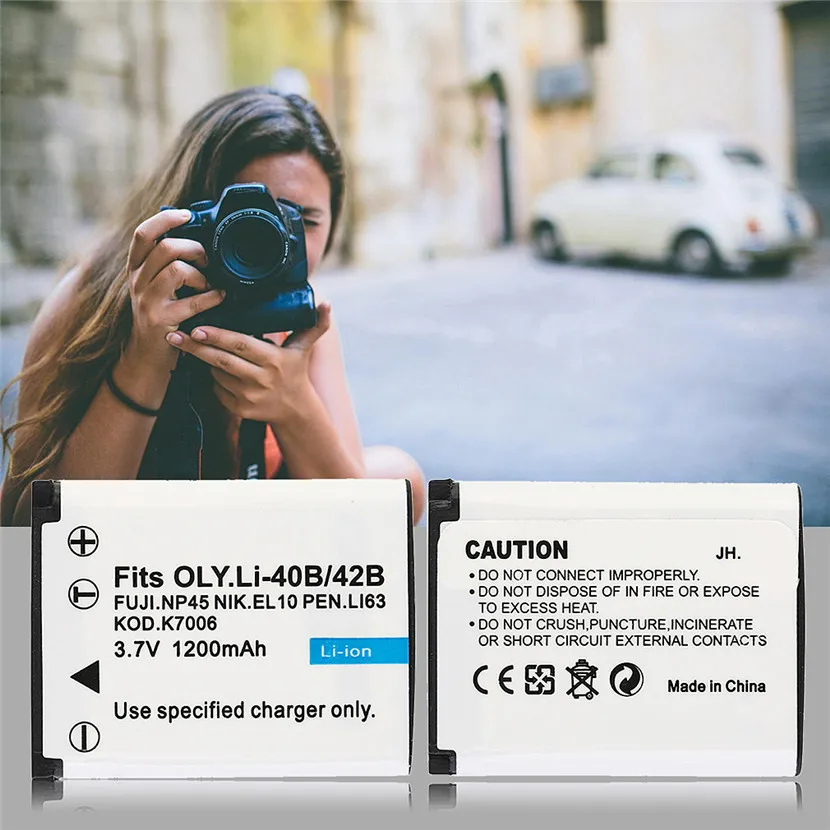 

Rechargeable Camcorders Camera Battery 1200mah For OLYMPUS Camera Camcorders Replacement Battery Accessories For Li-40B/42B-S