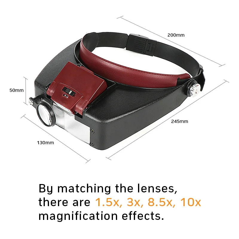 Glasses Magnifying Glass Watch Maintenance Headband Reading Jewelry Watch Repair Tool For Reading For Watch Repair magnifying glass