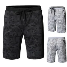 Мужская Мода Камуфляжный галстук ремень пляжные брюки летние хлопковые шорты в стиле кэжуал по колено серфера шорты