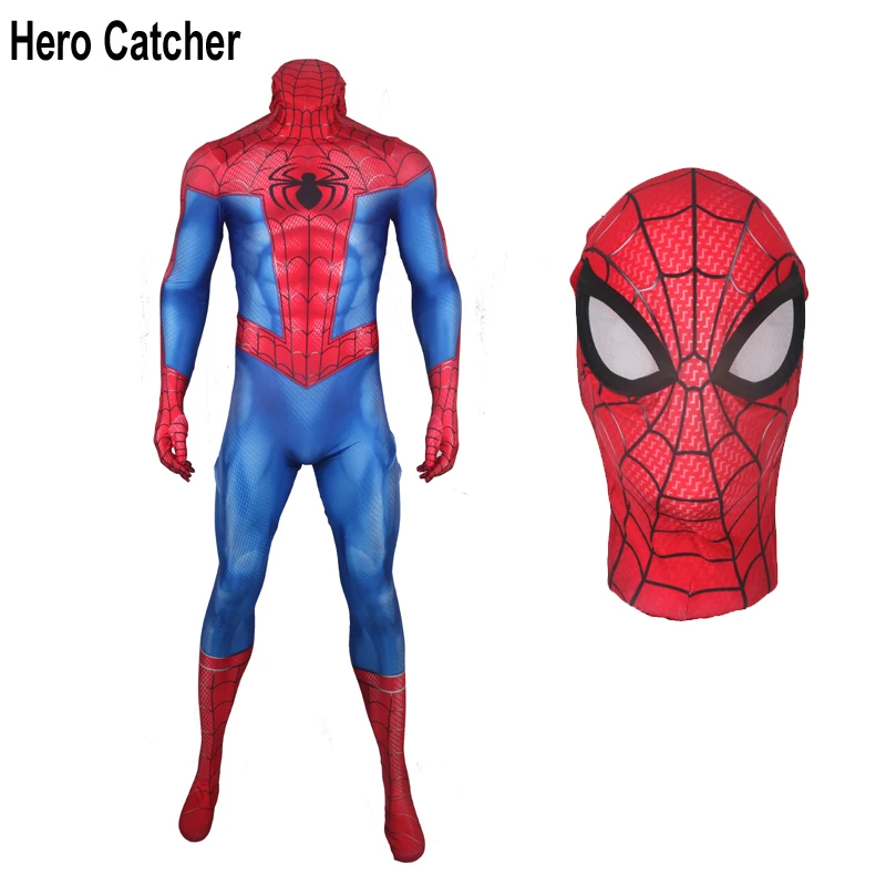 

Hero Catcher-10 New Spider Man Into the Spider Verse Cosplay Costume Spider Verse Peter Costume Fullbody Spandex Suit