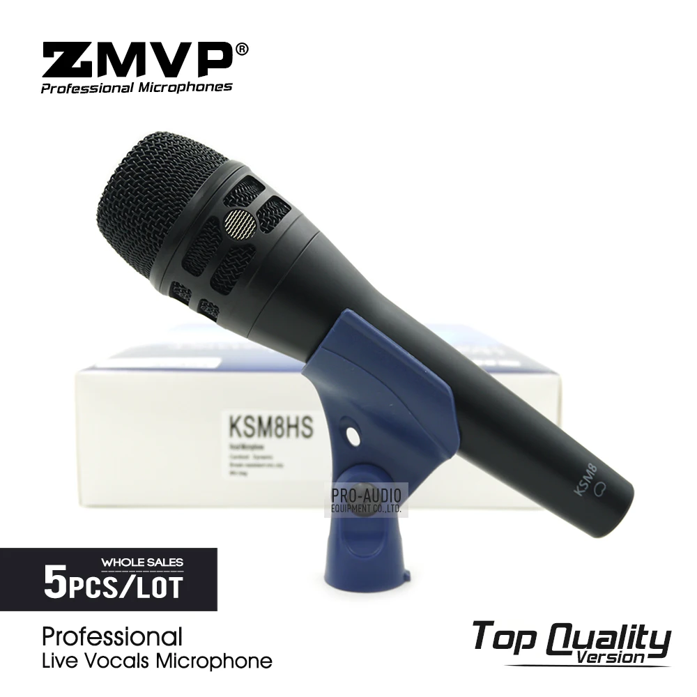 

5pcs/lot Top Quality KSM8 Professional Live Vocals KSM8HS Dynamic Wired Microphone Karaoke Super-Cardioid Stage Performance Mic