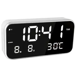 JEYL цифровые аналогово-цифровые часы светодиодные цифровые многофункциональные будильник зеркальные часы температура Сонная люминова