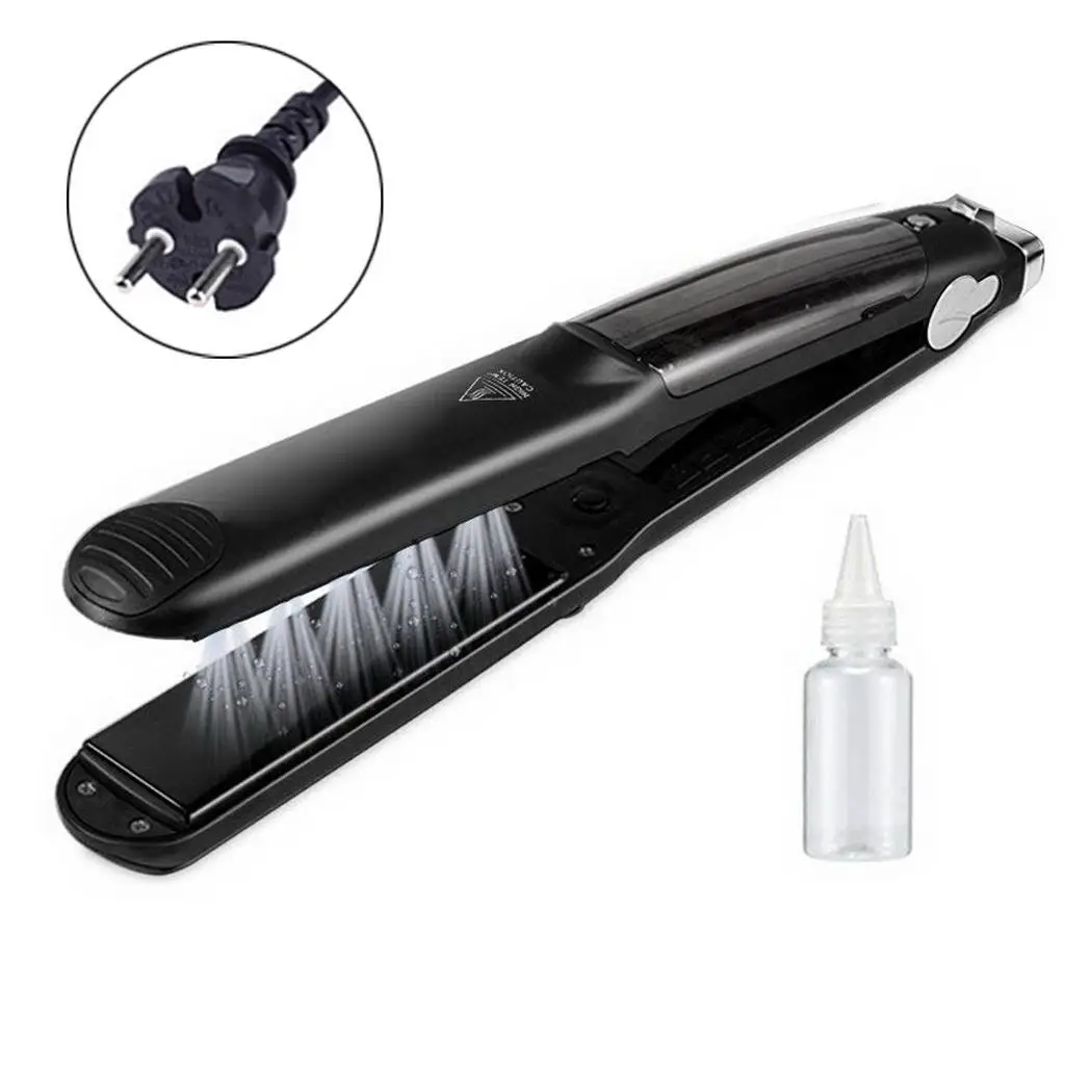 

Steam Hair Straightener, Salon Grade Ceramic Flat Iron with Anti-Static Technology and Digital Controls Suitable for All Hair