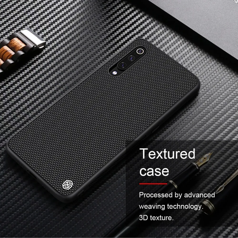 Xiaomi Mi 9 case NILLKIN Textured Case Nylon Fiber Non-slip Luxury Business Frosted Back Cover For Xiaomi Mi 9 explorer 6.39''