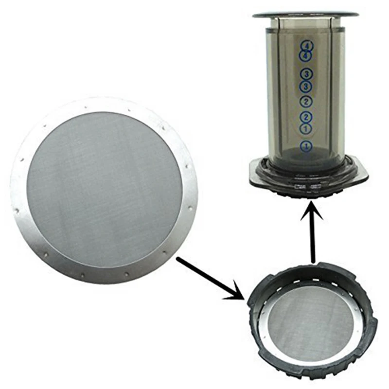 Кофе металлический фильтр-многоразовый фильтр из нержавеющей стали для Aeropress Кофеварка многоразовые фильтры 3 шт