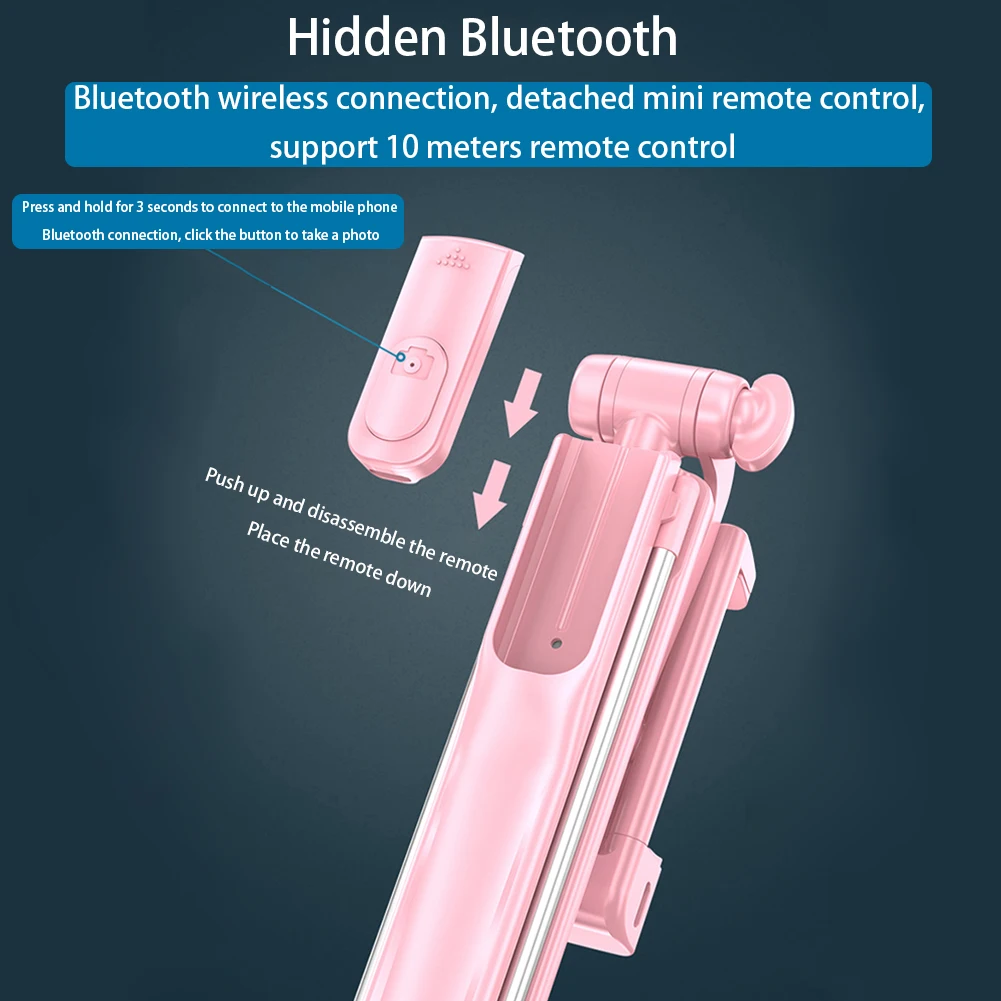 Заполняющий светильник Live Bluetooth портативный ленивый пульт дистанционного управления Универсальный 3 в 1 беспроводной штатив Выдвижная многофункциональная селфи-палка