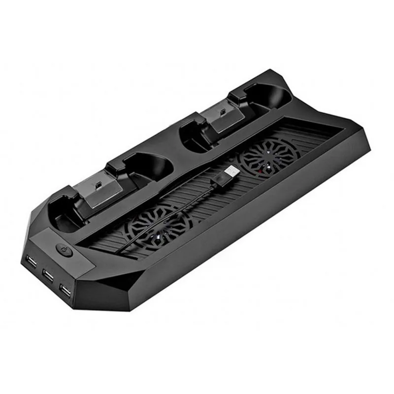 

Powstro Fan Vertical Stand Cooling Fan For PlayStation 4 Console Cooler Charging For PS4 Cooler With Dual Charger Ports USB HUB