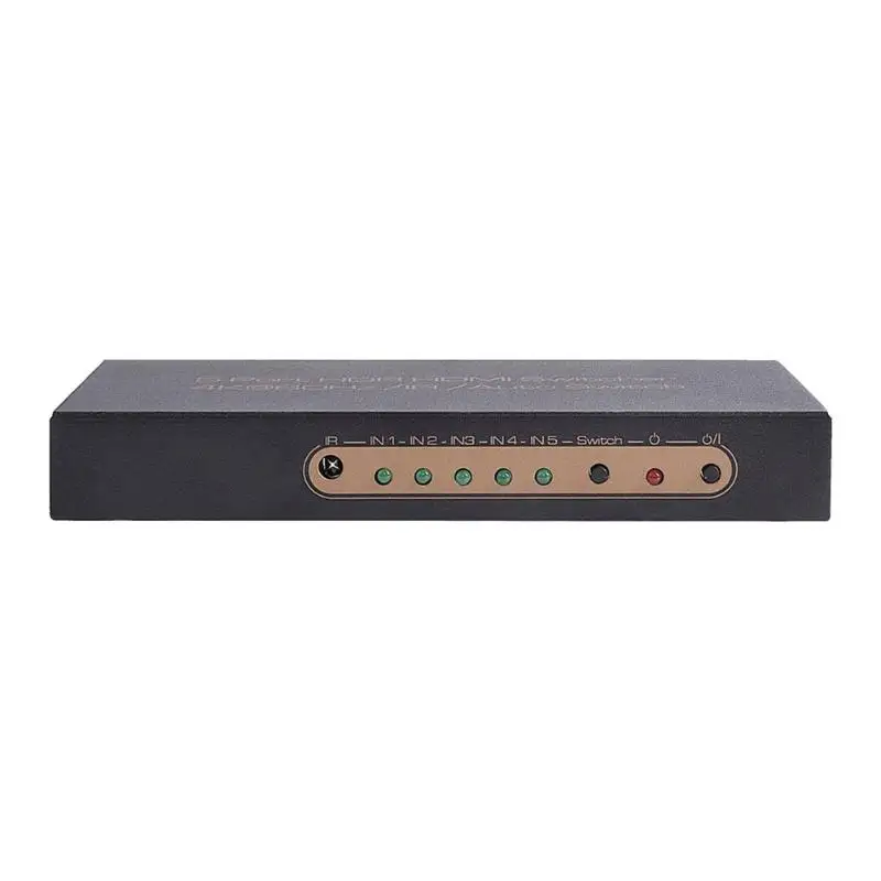 

ALLOYSEED HDMI 5 in 1 out 4K HDR Switcher Splitter Computer Video Adapter for HDTV XBOX ONE PS3 PS4(US)