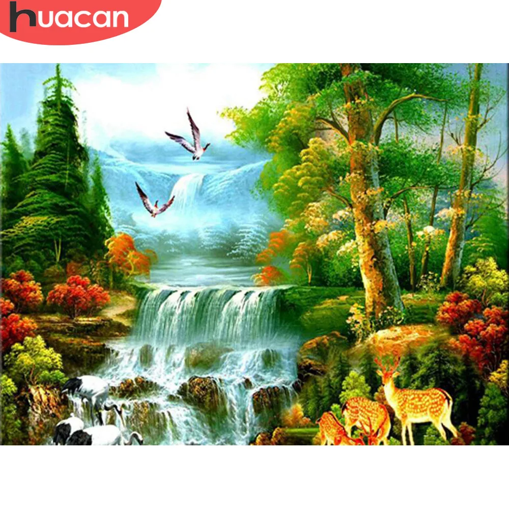 

HUACAN 5D Diamond Painting Scenic Full Square Tree And Bird Diamond Mosaic Embroidery Sale Rhinestone Picture Home Decor Gift