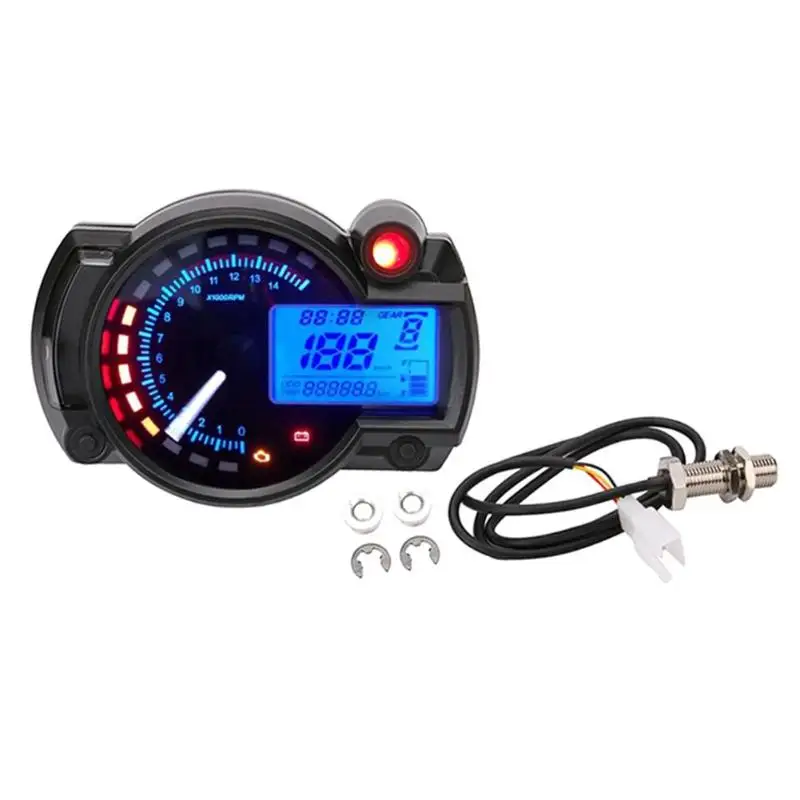 

Motorcycle Speedometer Waterproof Digital LCD Gauge Odometer Tachometer Auto Car Universal for bmw e46 bmw e90 bmw e39