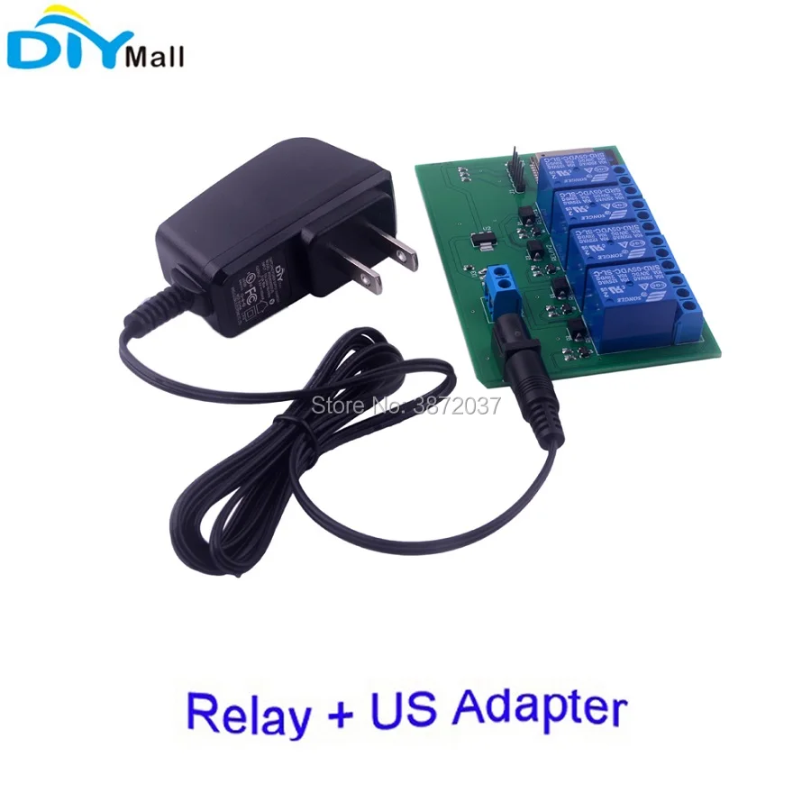 

ESP32 4 Channel Relay Module WiFi Bluetooth + US Plug Adapter DC 6V 600mA for Android IOS Phone APP Remote Control