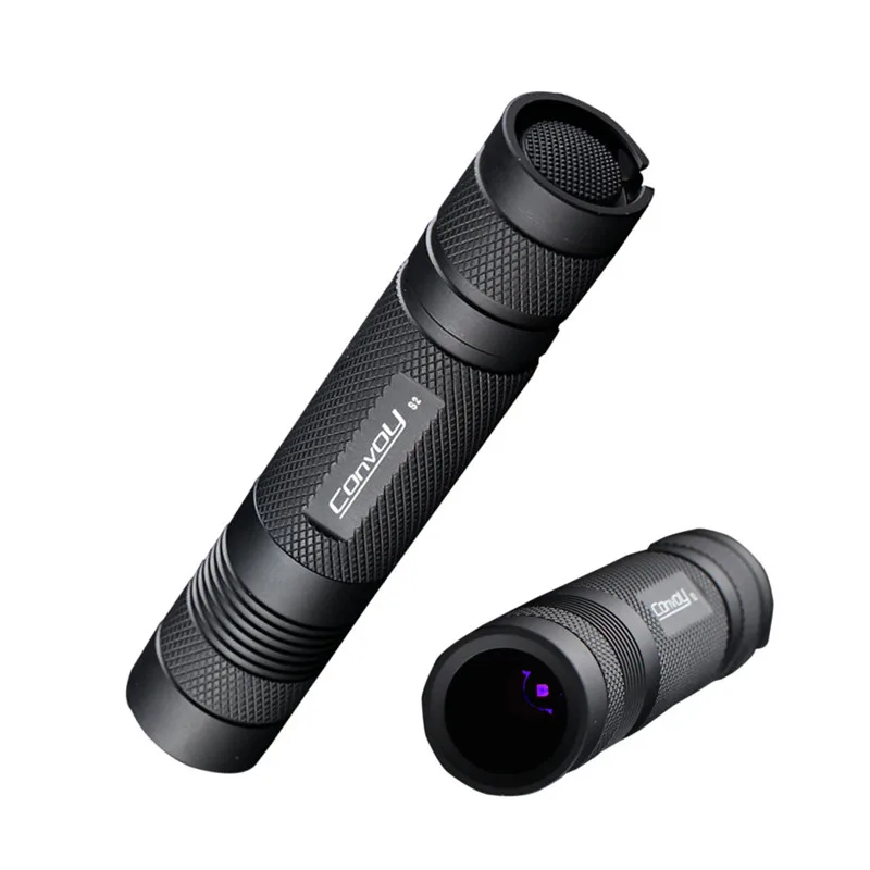 

Convoy S2 7135*3 Driver 365nm Purple UV Flashlight Fluorescence Sterilization Banknote Detection Pen With Strap Outdoor Light