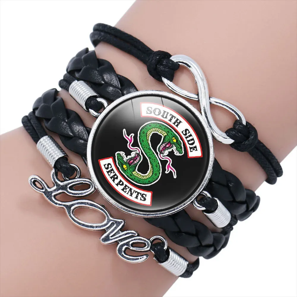 

New TV show riverdale serpents bracelets leather multilayer bracelet south side serpents riverdale bracelets drop shipping