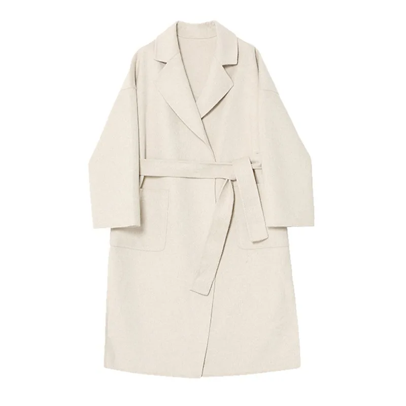 Manches eam Khaki De black Longues Longue Hiver Femmes Couleurs Parkas 4 2019 Jl759 Laine Manteau Marée Taille Printemps Nouveau grass Mode Green Lâche Revers Grande white Chaud XwxX6Bn
