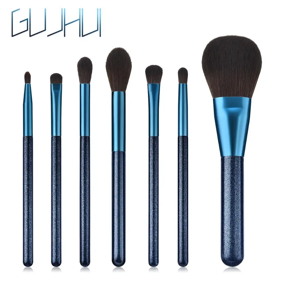 High-end wooden handle 7 pcs nylon fiber makeup brushs concealer eyeliner Eye shadow brush | Красота и здоровье