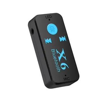 

3.5mm X6 Bluetooth Receiver Jack Car AUX Audio Mini Wireless Adapter Hands-free Car Kits TF Card Play Music Receiver