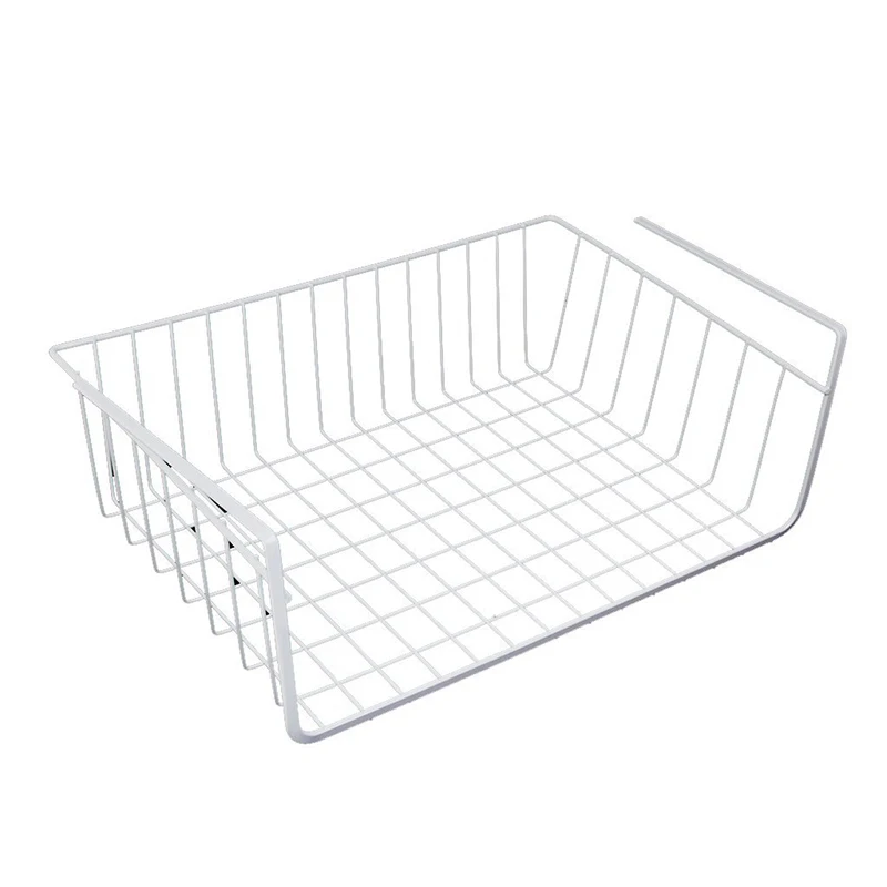 cheap Storage Space Under Shelf Basket For Storage Bookcase Closet Kitchen White