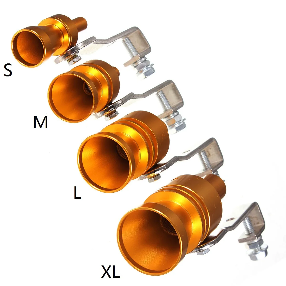 S/M/L/XL золото мотоцикл выхлоп поддельные турбо свисток трубы звук глушитель предохранительный клапан Bov Универсальный симулятор Whistler