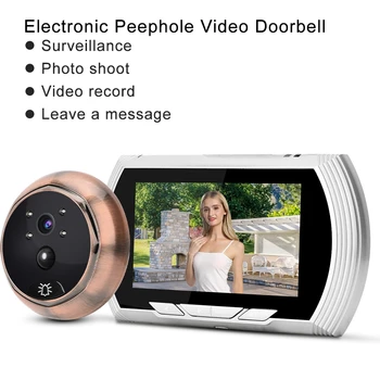 

4.5inch 2MP HD Video Record Doorbell Photo Shoot Electronic Peephole Camera Door Phone