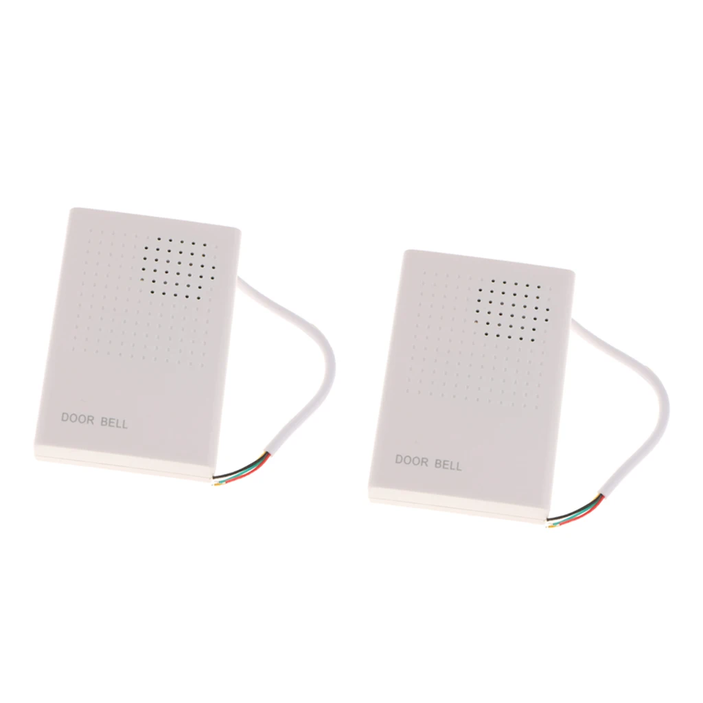 

2Pcs DC 12V Wired Doorbell Chime For Home Office Access Control Fireproof