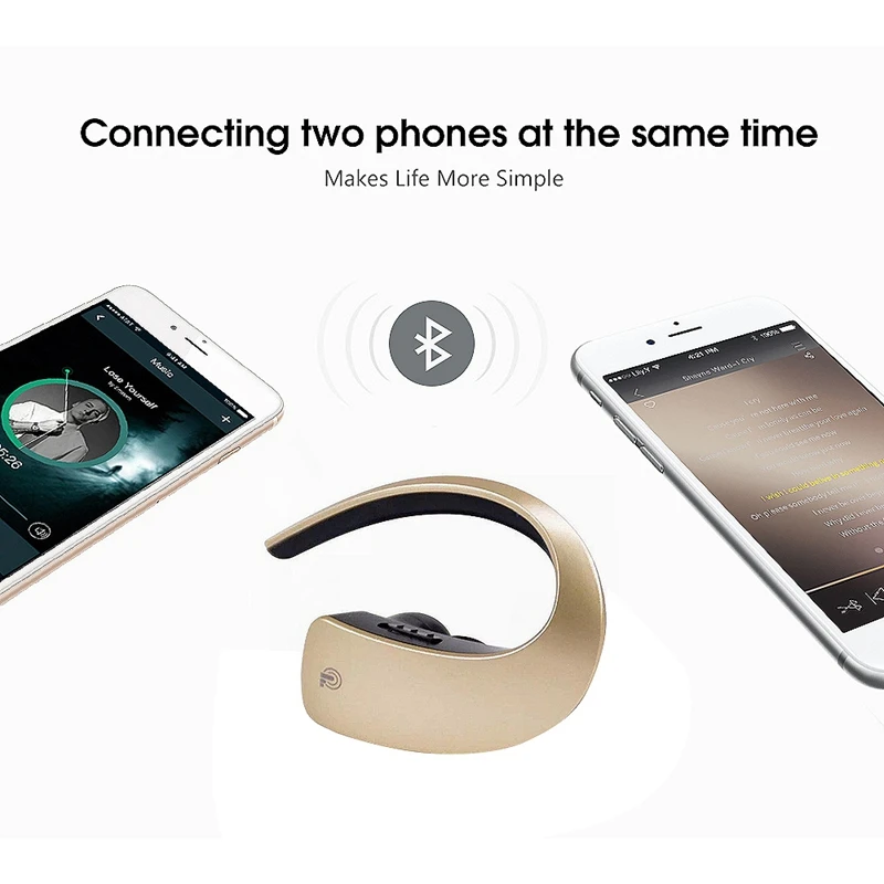 Q2 Ear Hook Bluetooth Earphones Wireless Headset Press Key Cvc6 0 Apt X Stereo Music Hd Mic Handsfree Headphone For Mobile
