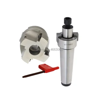 

New 1set MT4 FMB22 Face Mill Shank+BAP400R 50 22 Face Mill Cutter 4 Flutes Endmill Right Angle Shoulder for APMT1604 Inserts