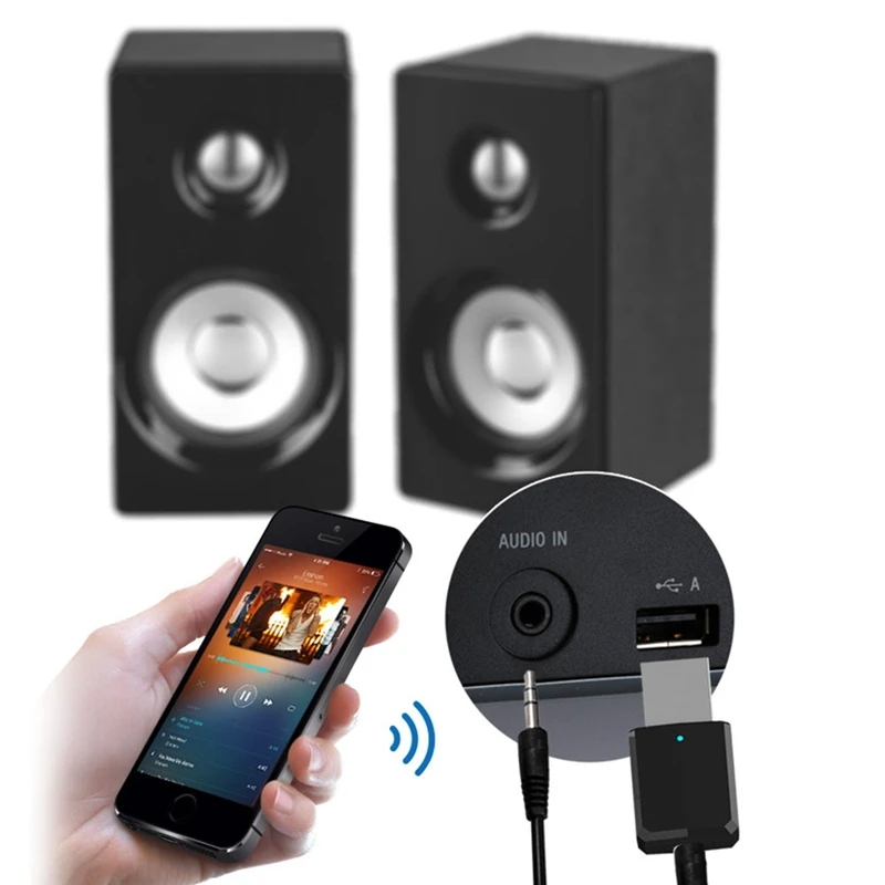 Горячая ams-портативный мини 2в1 Bluetooth 5,0 передатчик приемник 3,5 мм Aux Usb беспроводной стерео аудио адаптер для домашнего ТВ Mp3/4 шт