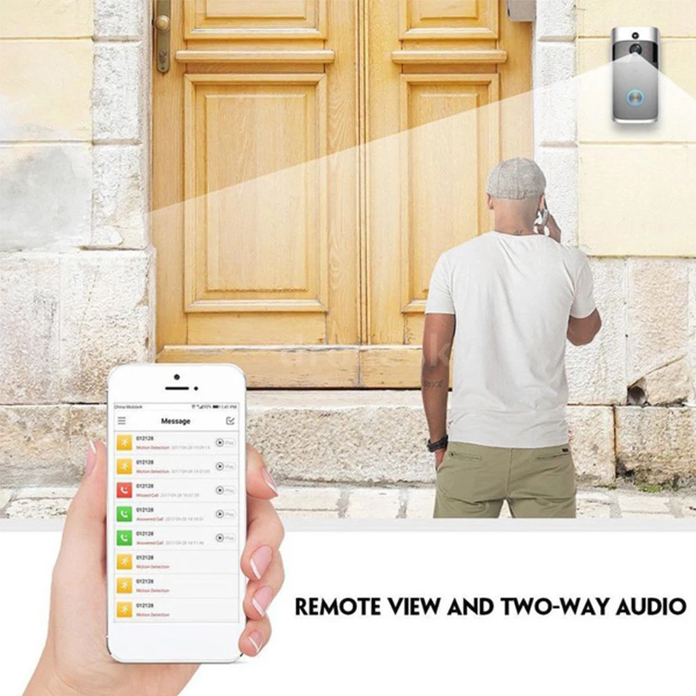 

Home Monitor Visual WIFI Wireless Door Bell Smart Night Vision Distant Control Security Low Power Consumption Video