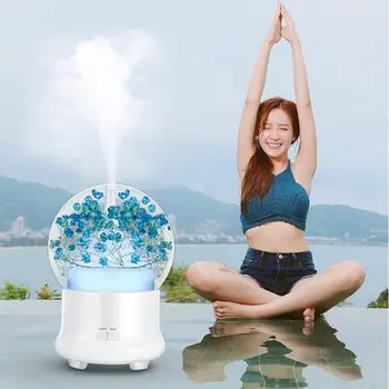 

Elegant Seven Colors + Warm Light Everlasting Flower Air Humidifier British Regulation (UK Plug)