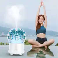 Elegant Seven Colors + Warm Light Everlasting Flower Air Humidifier British Regulation (UK Plug)