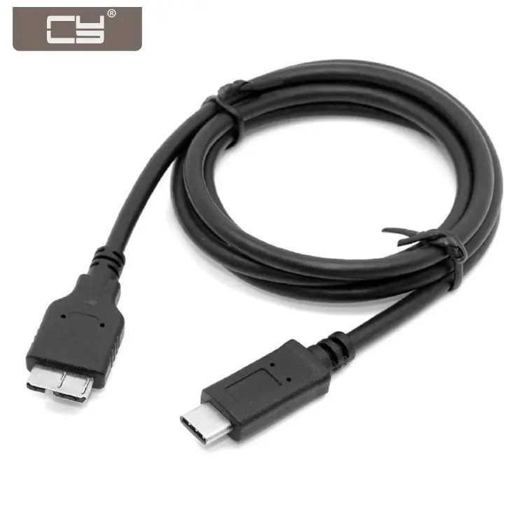 

CYDZ USB-C USB 3.1 Type C Male Connector to Micro USB 10pin Male Data Cable for Mac book & Laptop Black Color