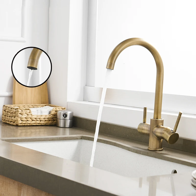 

Waterfilter Kitchen Faucets Deck Mounted Mixer Tap 360 Rotation Water Purification Mixer Tap Crane for Kitchen