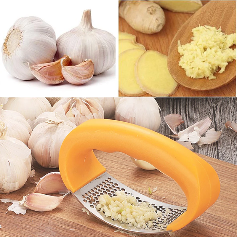 

Kitchen Tools 1PC Garlic Press Stainless Steel Vegetable Garlic Chopper Masher Garlic Squeezer Mincer Kitchen Gadget
