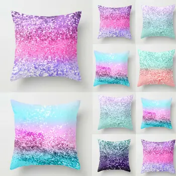 

2019 Newest Hot Multicolor Peach Skin Pillow Cover Waist Throw Decorative Pillowcase Colorful Peach Skin Pillow Case