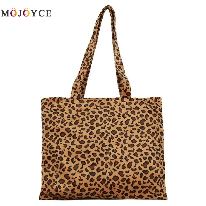 Leopard Print Women Top Handle Tote Bag Large Capacity Female Handbags