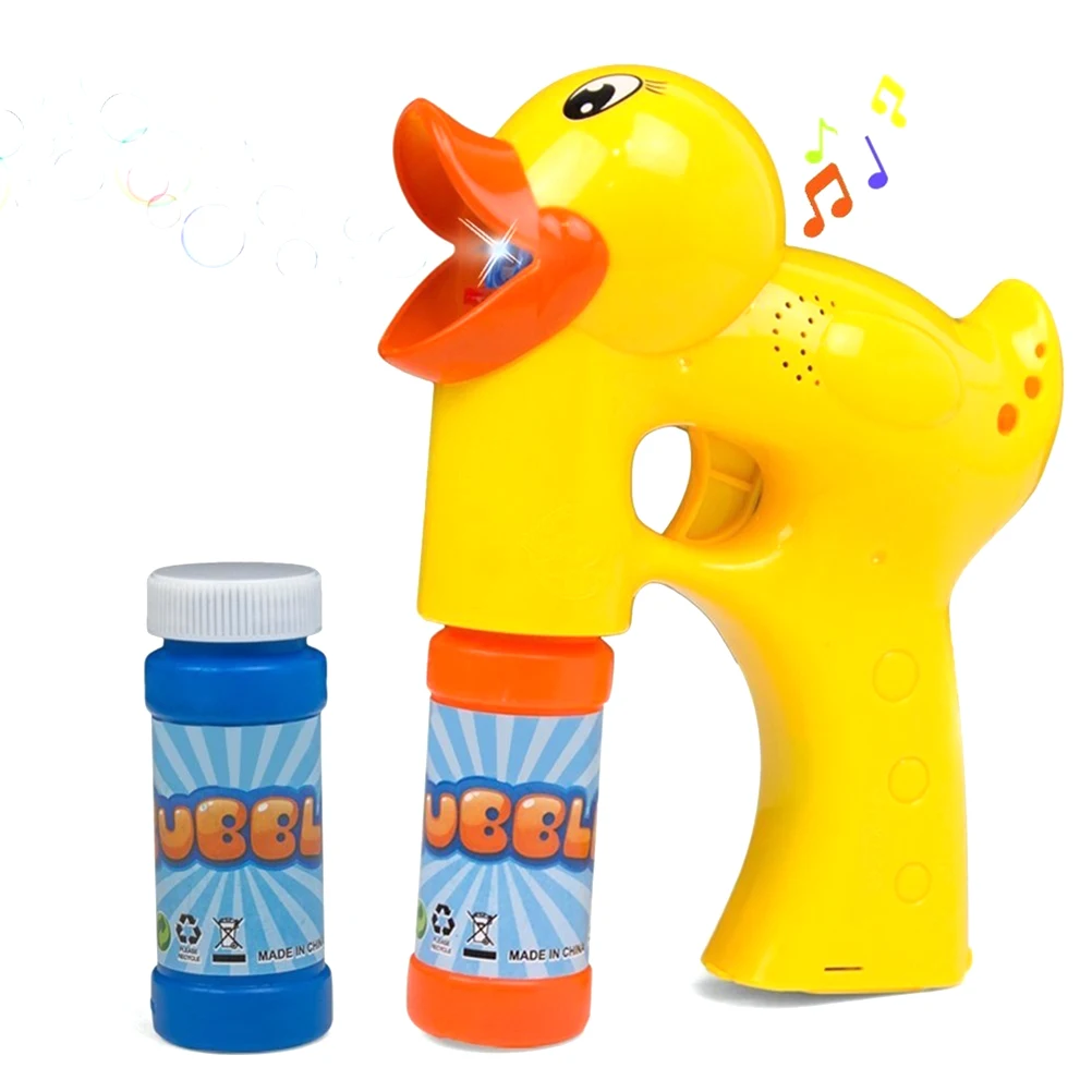 New Cute Duck Bubble Blower Machine with Light and Sound Outdoor