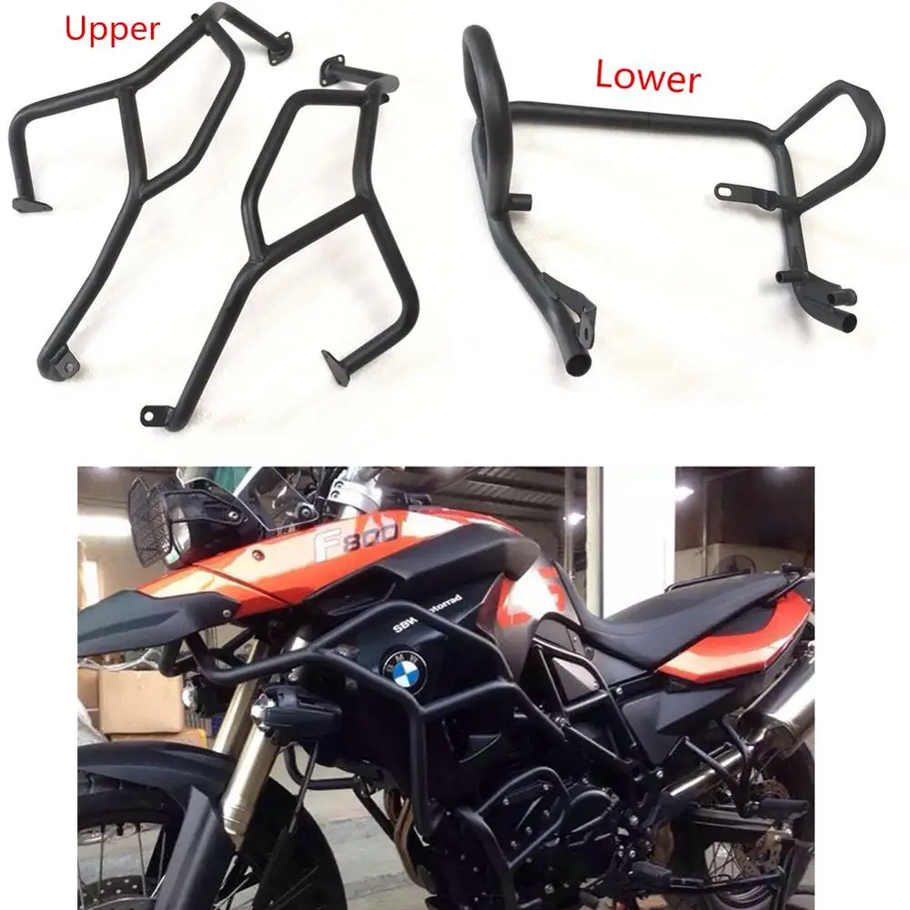 

F650/F700/F800 GS Radiator/Engine Guards Highway Crash Bars Upper+Lower Frame Protector for BMW F800GS F700GS F650GS 2008-2013