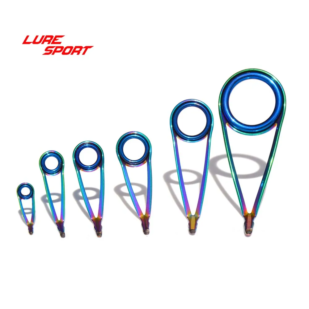 LureSport KLH Guide 10 шт. KLM разноцветная оправа голубое кольцо Удочка строительный компонент ремонт DIY аксессуар