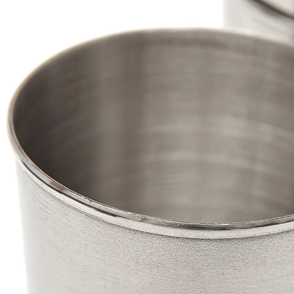 4 piezas de cerveza taza al aire libre taza portátil vino Durable de viajes de senderismo con cubierta café de agua de acero inoxidable Mini