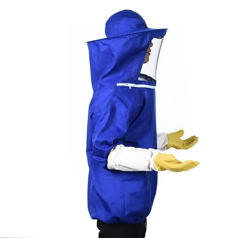 Высококачественный пчелиный костюм с карманом для хранения, анти-пчелиная одежда, сиамская маска на голову, Верхний внешний костюм для пчеловода