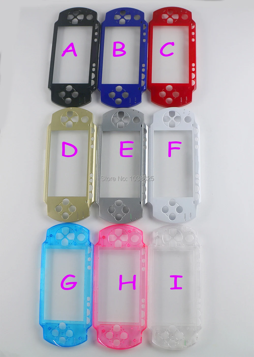 Housing Front Faceplate Cover Case Shell Cover Replacement for PSP 1000 1001 ConsoleReplacement