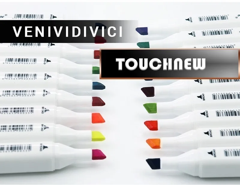 

Sale Three generations Multicolor Oily Marker Pen Double-headed Nib Student painting Art school Landscape Design