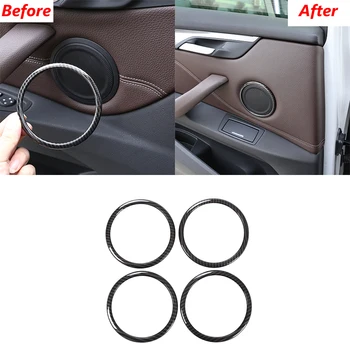 

4 Pcs Carbon Fiber ABS Chrome Plated Door Ring Trim For BMW X1 F48 16-18 2 Series Gran Tourer F46 2015 For BMW X2 F47 Car Auto