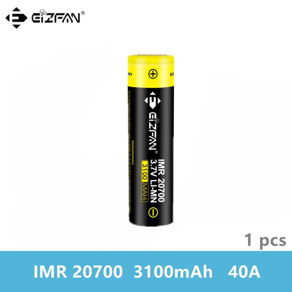 Бесплатная доставка EIZFAN IMR 20700 перезаряжаемая батарея 3100 мАч 40 А EFAN Li-Ion для Vaporesso