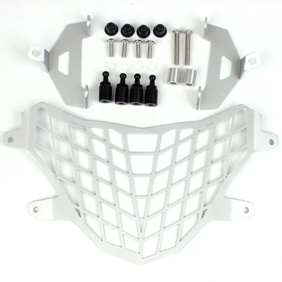 

For BMW G310GS 2017-2018 Motorcycle Front Headlight Lamp Grille Cover Guard Protector Silver