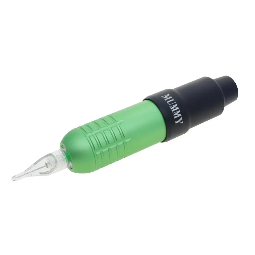 

Mummy Rotary Tattoo Pen Machine Aluminum Frame Japan Motor RCA Connection Green Color